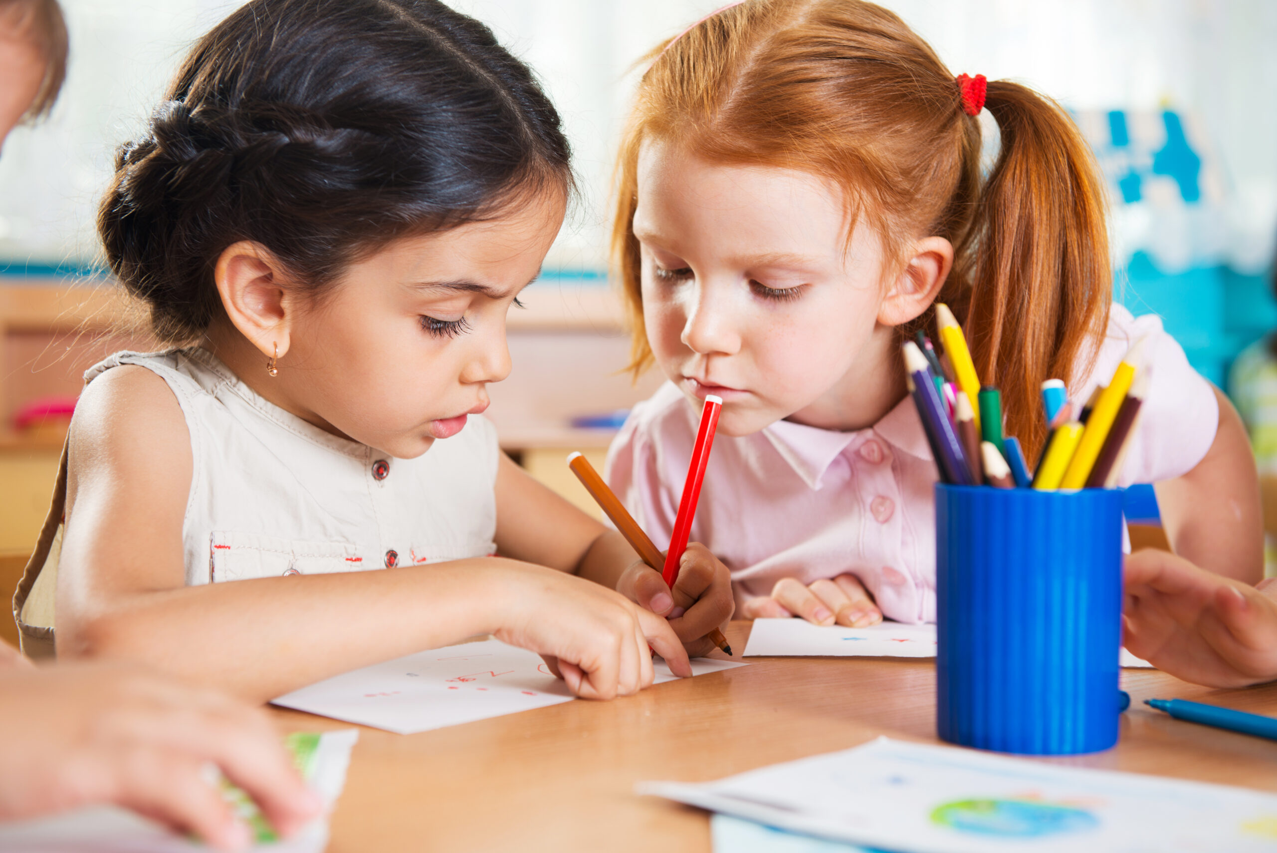Preschoolers drawing