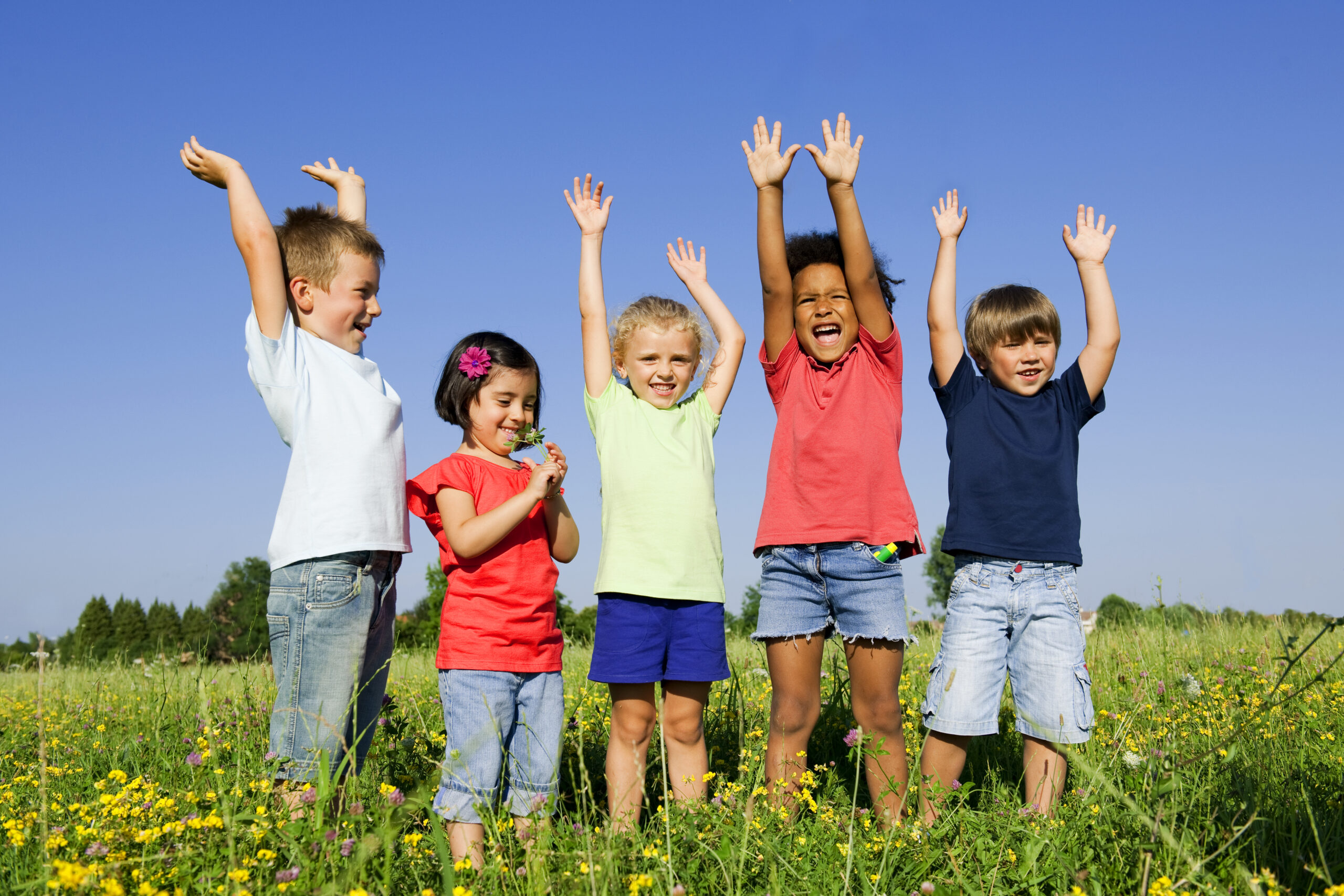 Children having fun outdoors