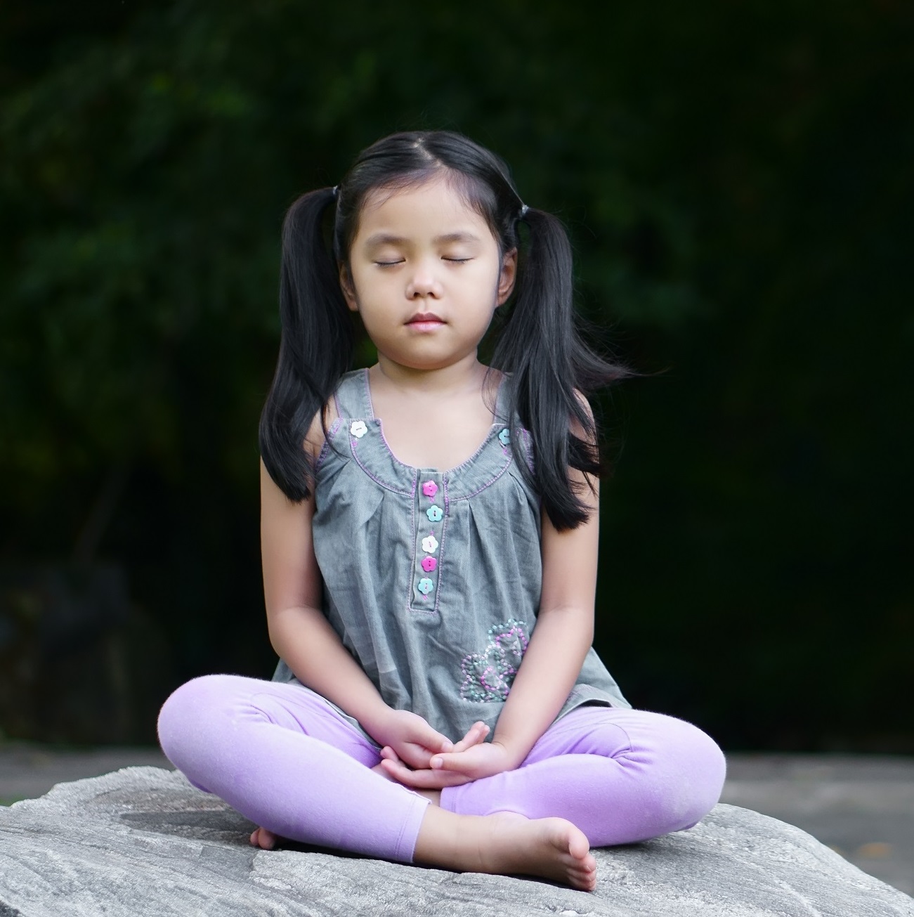 Child meditating